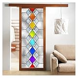 Buntglas Fensterfolie Vintage Kirche Privatsphäre statische Aufkleber Glas Klebstoff Anti Hitze...