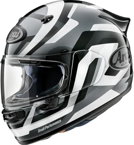 Arai Contour-X Snake - Casco de motocicleta de calle unisex para adultos, color blanconegrogris, talla L