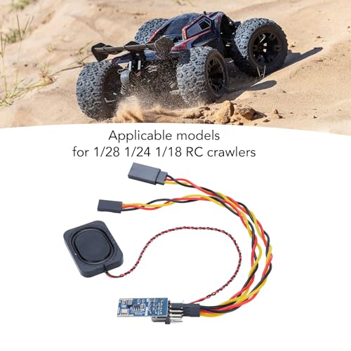 Alomejor RC Car Engine Sound Group Simulator Modul, High Simulation 58 Sounds Modellskalen für RC -Crawler