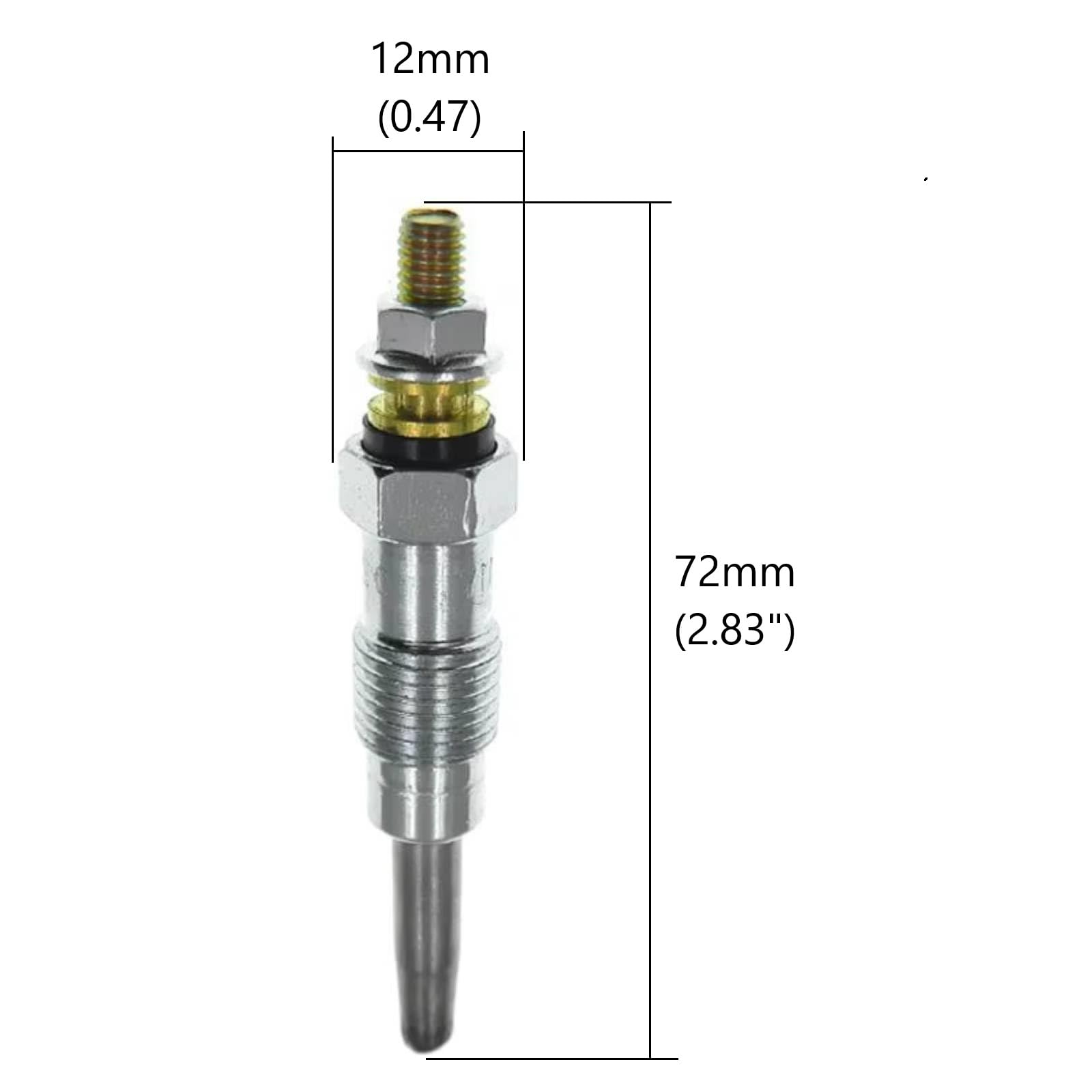 Twowinds Bougie Préchauffage 0250201039 Compatible avec Citroën (4 pcs)