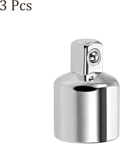 Miniatura 5 de Reductor de enchufe de 3 piezas – [3/8 pulgadas (F) x 1/4 pulgadas (M)] Herramienta de conversión de hembra a macho para uso de llave de trinquete y