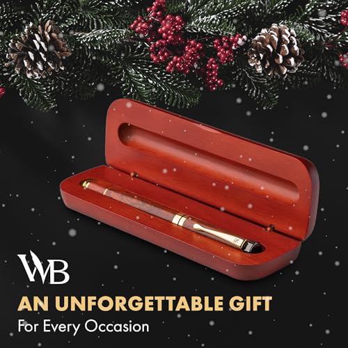 Wordsworth & Black Fountain Pen Set, Luxury Bamboo Wood - Fine Nib, Gift Case; Includes 6 Ink Cartridges, Ink Refill Converter -Journaling, Calligraphy; Drawing, Smooth Writing [Rosewood] - Thumbnail 2