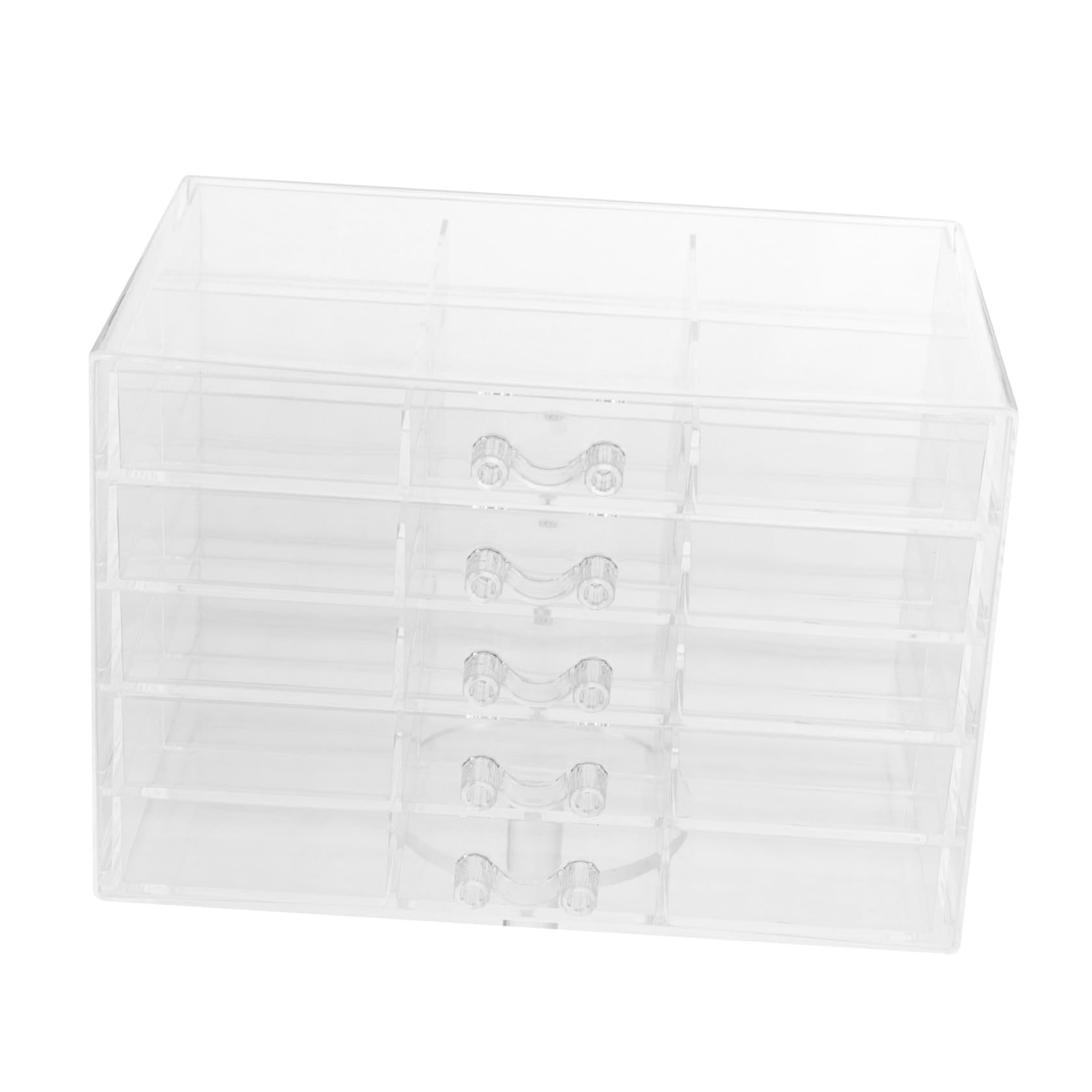 2pezzi Scatola Organizer Per Gioielli Acrilico Trasparente Strati Con Cassetti Portaoggetti Per Collane Bracciali e Capacità e Design Per Casa e Ufficio