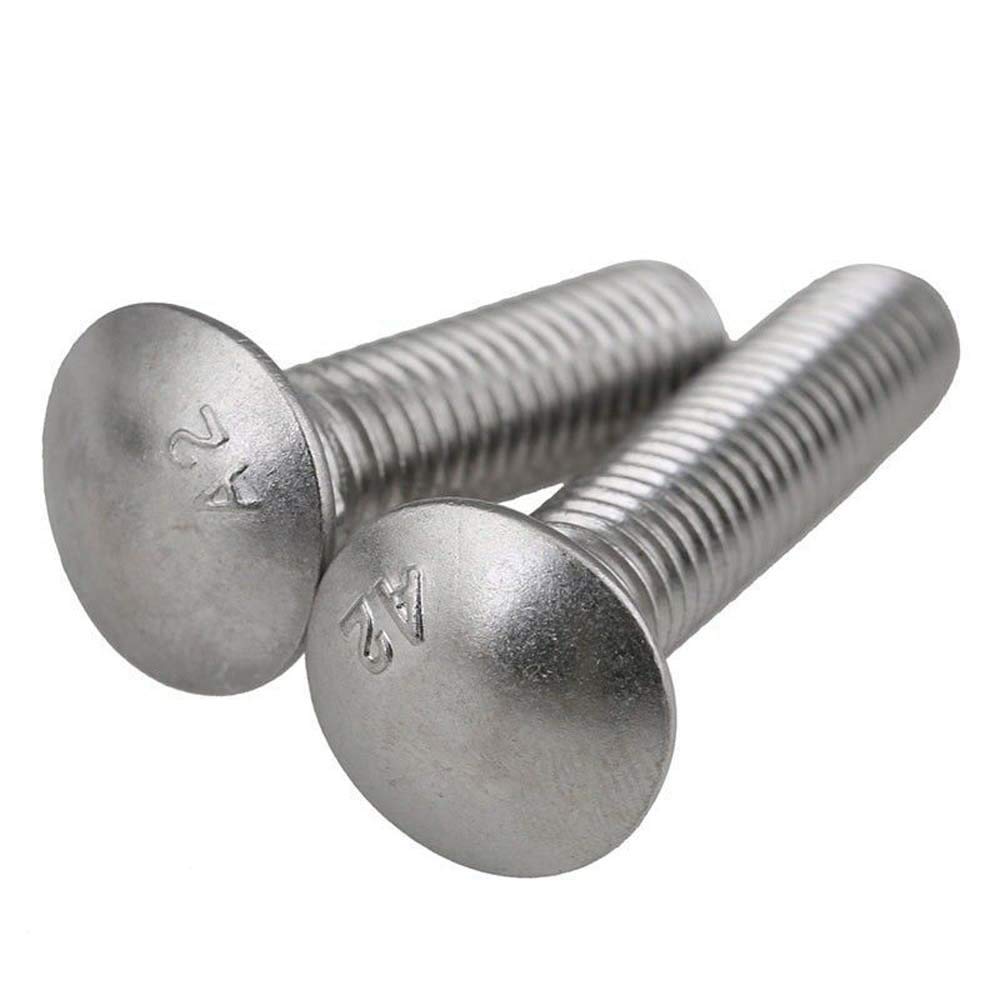 M6 M8 Coach Bolts A2 304 Stainless Steel Cup Square Carriage Bolts Screws (25Pcs, M6x60mm (Full-Thread))