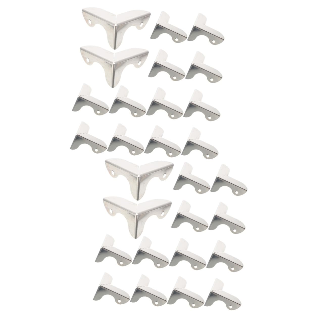 LALAFINA 2sets 16pcs Box Antique Wooden Box Corner Protectors Decorative Edges Covers for Jewelry Case Guard Retro Design Strengthens Joints Decor 16pcs*2