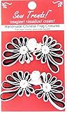 Chinese Frogs Button Closures Hook & Eye Fastener - Sewing Quilting Renaissance Dance Hawaiian Bridal Costumes Outfit Drapery Home Decor-Black/White-3.5'x1'-Flower Design - 2 Pairs/pk Value -#4690