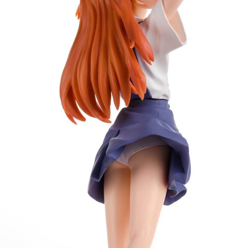 Anime Asuka Langley Soryu figurka stojąca pozycja PCW model 21 cm anime figurka esktop ozdoba dekoracja kolekcjonerska
