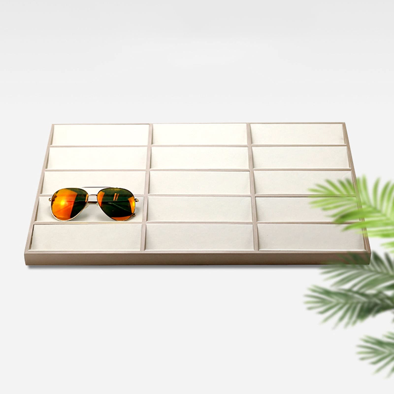 Espositore per Occhiali da Sole EyeGlasses Sunglasses Display Case Case Box Box Eyewear Vassoio di stoccaggio per gli uomini Store Donne Exhibit Presentazione Vetrina, Gold Champagne Per Esposizione C