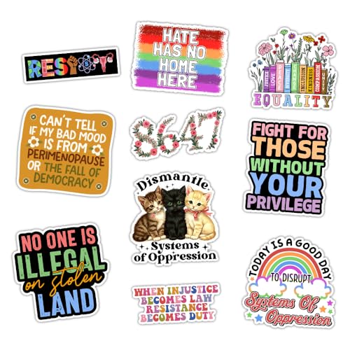 ULTRAVUTT [10pcs-3''] Progressive Political Stickers, 8647 Sticker, Feminist, LGBTQ+ Decoration Gift...