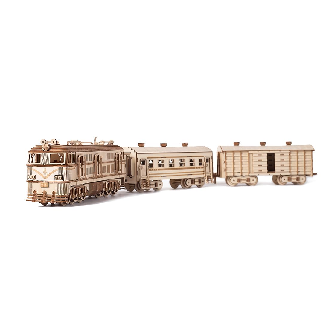 XMBRICDIYY 3D Wooden Puzzle for Adults, Mechanical Transmission Train Model Kits, Dynamic Puzzles-Vehicle Building Kits for Adults Birthday/Christmas