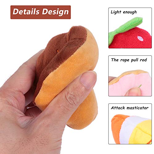 VILLCASE 4Pcs Dog Squeaky Brinquedos de Frutas Forma de Pelúcia Animal de Estimação Brinquedo Do Gat