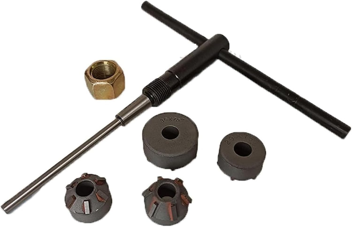 Set di 34 utensili per alesatore e mola per sedi valvole, kit di riparazione automobilistico ad alta precisione per manutenzione motore, adatto per 22-38 mm, essenziale per meccanici e progetti fai da