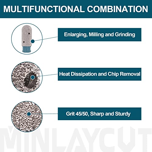 Minlaycut Diamond Finger Milling Bit - 1" 25Mm Tile Hole Grinder Bit For Enlarging And Shaping Or Round Bevel Existing Holes In Porcelain Hard Ceramic Granite And Marble #TOP5