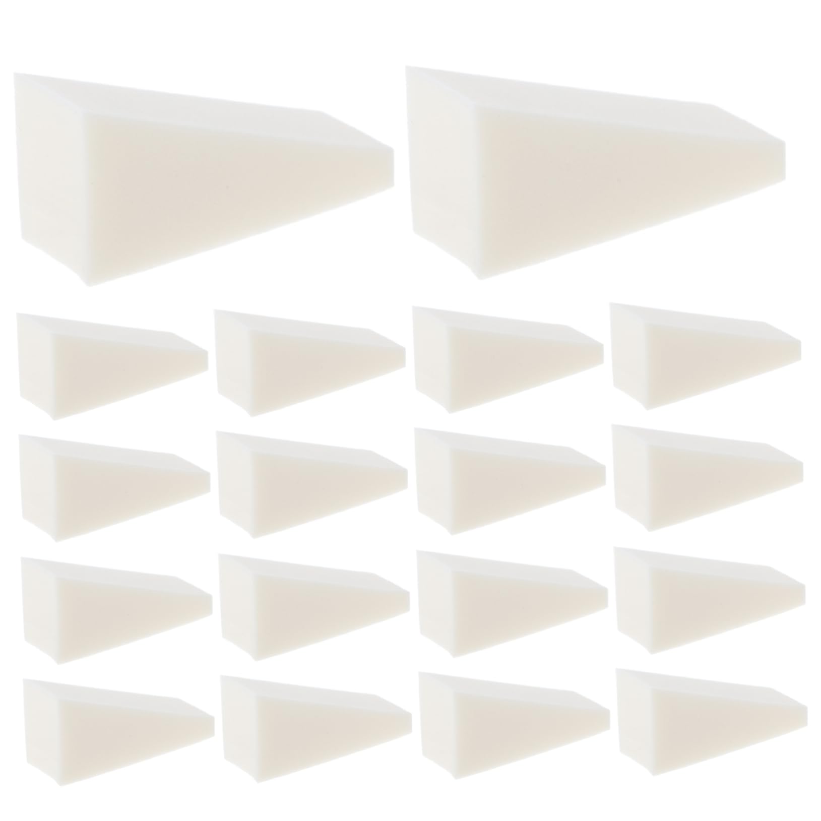 BIUDECO 40Pcs Triangle Cosmetic Sponges Mini Makeup Wedges for Precise Application Reusable and Washable for Foundation Blush Eye Shadow Compact Travel Tools
