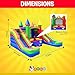 Inflatable Bounce House and Double Slide Combo Unit (Without Blower) - 16.5 x 15 x 11 Foot- Crossover Rainbow Castle Combo Bouncer, Kids Outdoor Toys, Jumpers for Kids