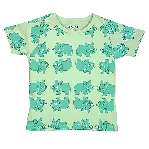 Image of Be Awara Kids Printed Half Sleeves T-shirt & Shorts Clothing Sets, 100% Cotton Soft Unisex Cord Set, Comfortable Wear for Kids With Cool Prints, Everyday Casual Wear for Boys & Girls