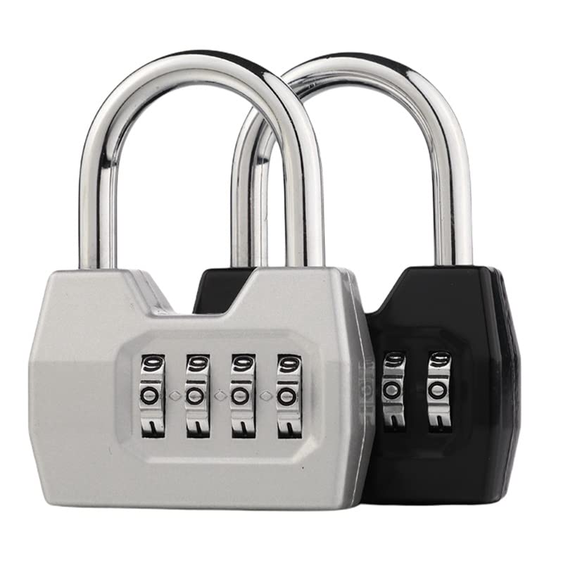 Lucchetto a combinazione, Lock Locker Locker blocco con blocco combinato 2 PC Combinazione Padlock a 4 cifre blocco blocco pesante for la cassetta degli attrezzi dell'armadietto della palestra for est