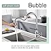 APLusee Pull Down Kitchen Faucet Spray Head Replacement, 2 Modes Sink Pull Out Sprayer Head Nozzle, Chrome