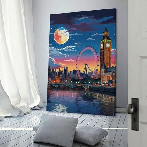 Impression sur toile Londres Cityscape décoration maison salon