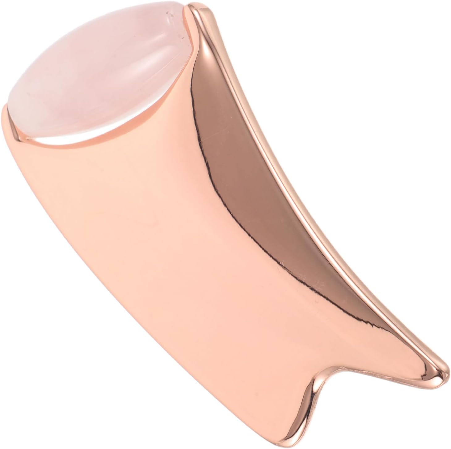 Rolling Head Face Guasha Tool for Women Portable Rose Gold Metal Facial Massager Ergonomic Design for Neck and Eye Anti-Aging Skincare Compact Travel-Friendly Beauty Massage Device
