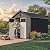 YITAHOME Outdoor Storage Shed 8x10 Ft, Plastic Storage Sheds with Floor, Lockable Doors, Windows, and Vents for Patio, Lawn, Backyard, Large Garden Storage for Bikes, Mowers, and Garden Tools, Black