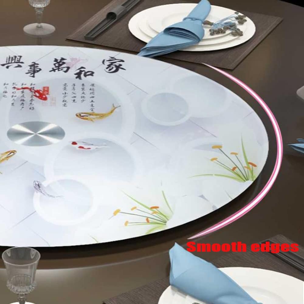 Plateau Tournant En Verre Transparent Lazy Susan Plateau Rond Rotatif