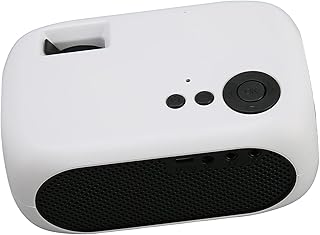 M24 Mini Portable Projector, Mini Projector for Kids, Portable Projector for Cartoon, Kids Gift, Outdoor Movie Projector with Same Screen, LED Pico Video Projector (White UK Plug)