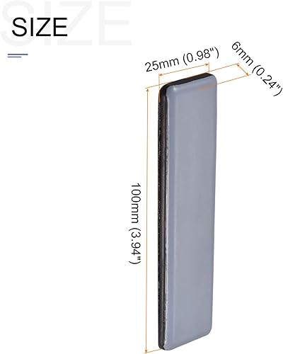 Miniatura 2 de METALLIXITY Deslizadores deslizantes para muebles de PTFE (3.937 x 0.984 in), 4 unidades, almohadillas protectoras de suelo autoadhesivas
