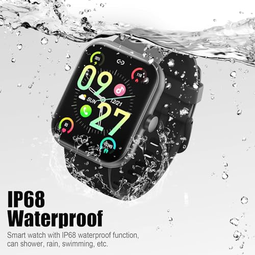 Image of Coucur Smart Watch for Men Women (Answer /Make Call), Jet Black 04