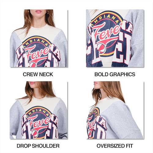 Ultra Game WNBA Official Womens Super Soft Showtime Crew Sweatshirt, Las Vegas Aces, Heather Gray, Large - image 2