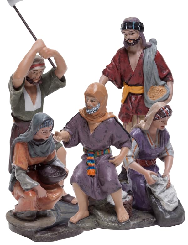 Triciclo Editores Figuras en Acciones Cotidianas |Figuras de Belén |Serie 11cm| Diseñadas por José Luis Mayo |Decoración Navideña |Nacimiento