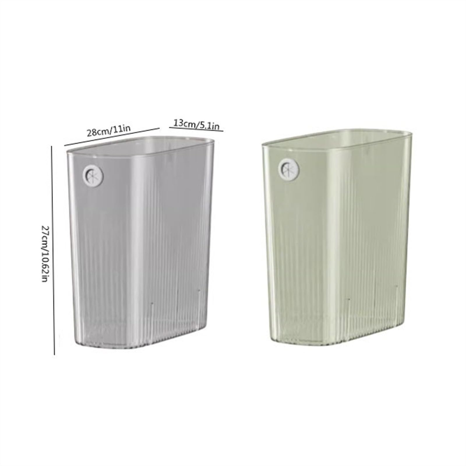 Cestino Pattumiera Domestica Bagno Soggiorno Pattumiera Camera da Letto Cucina Barile di Carta igienica a Fessura Stretta Papeleras para Cocina(Gray)