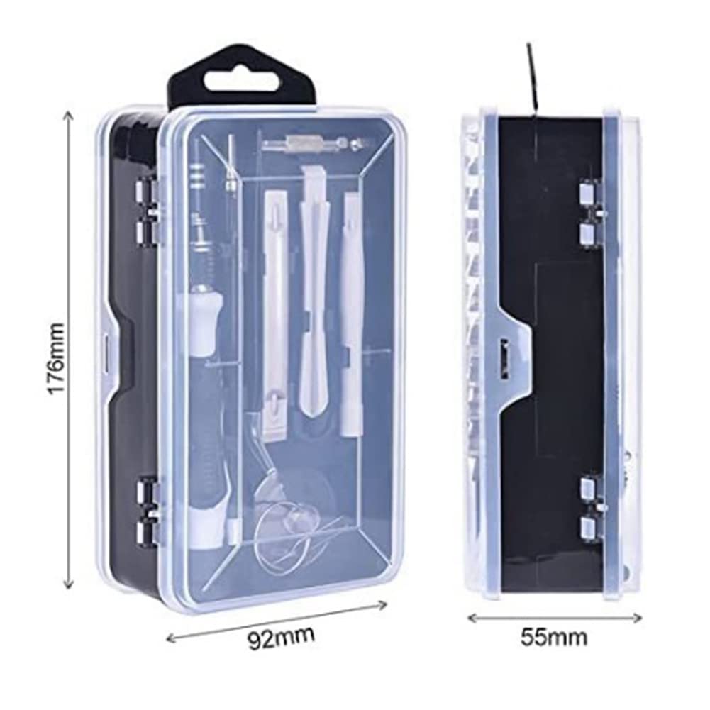 Kit di Strumenti di precisione magnetici Fai-da-Te 115 in 1 per Occhiali, PC, Laptop, Orologio Digitale Nero