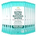 Nurture XL Ultra Thick Body Wipes for Adults w/Aloe | 120 Extra Large Disposable Cloth Wet Cleansing No Rinse Bathing Washcloths, Waterless Shower | Bath Wipe for Women, Men & Elderly