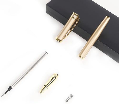 Miniatura 4 de Bolígrafo con caja de regalo, bolígrafo de escritura de lujo con 2 recambios de tinta negra extra, bolígrafos ejecutivos, ancho de línea, 0.020 in,