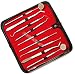 Premium German Dental Scaler Pick Stainless Steel Tools with Inspection Mirror Set 9 PCS