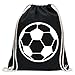 Kiwistar - Fußball Turnbeutel Fun Rucksack Sport Beutel Gymsack Baumwolle mit Ziehgurt