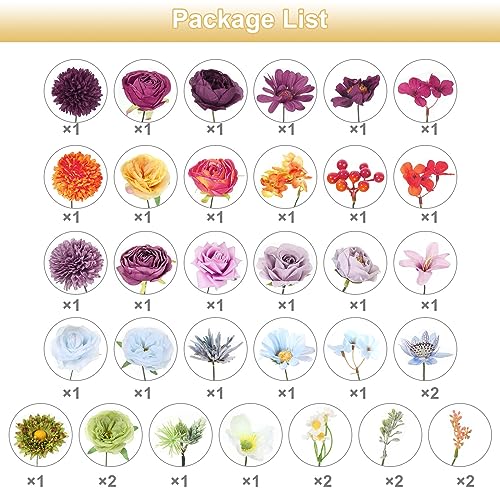 PATIKIL Artificial Flowers Combo Box Set - Image 2