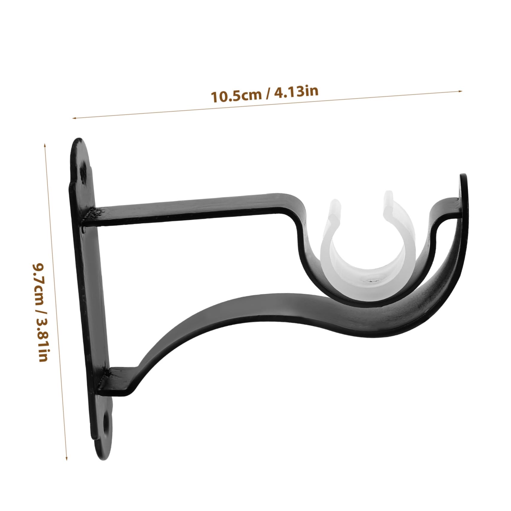 HOOTNEE 2pcs Iron Curtain Bracket Sturdy Curtain Fittings for Easy Installation Accessory for Home and Office Use