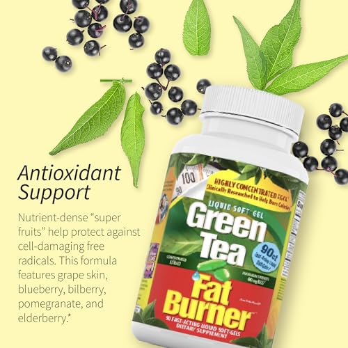 Applied Nutrition Green Tea Fat Burner - 90 Liquid Soft-Gels, Pack of 2 - Increases Calorie Burning & Supplies Powerful Antioxidants - 90 Total Servings - Image 6
