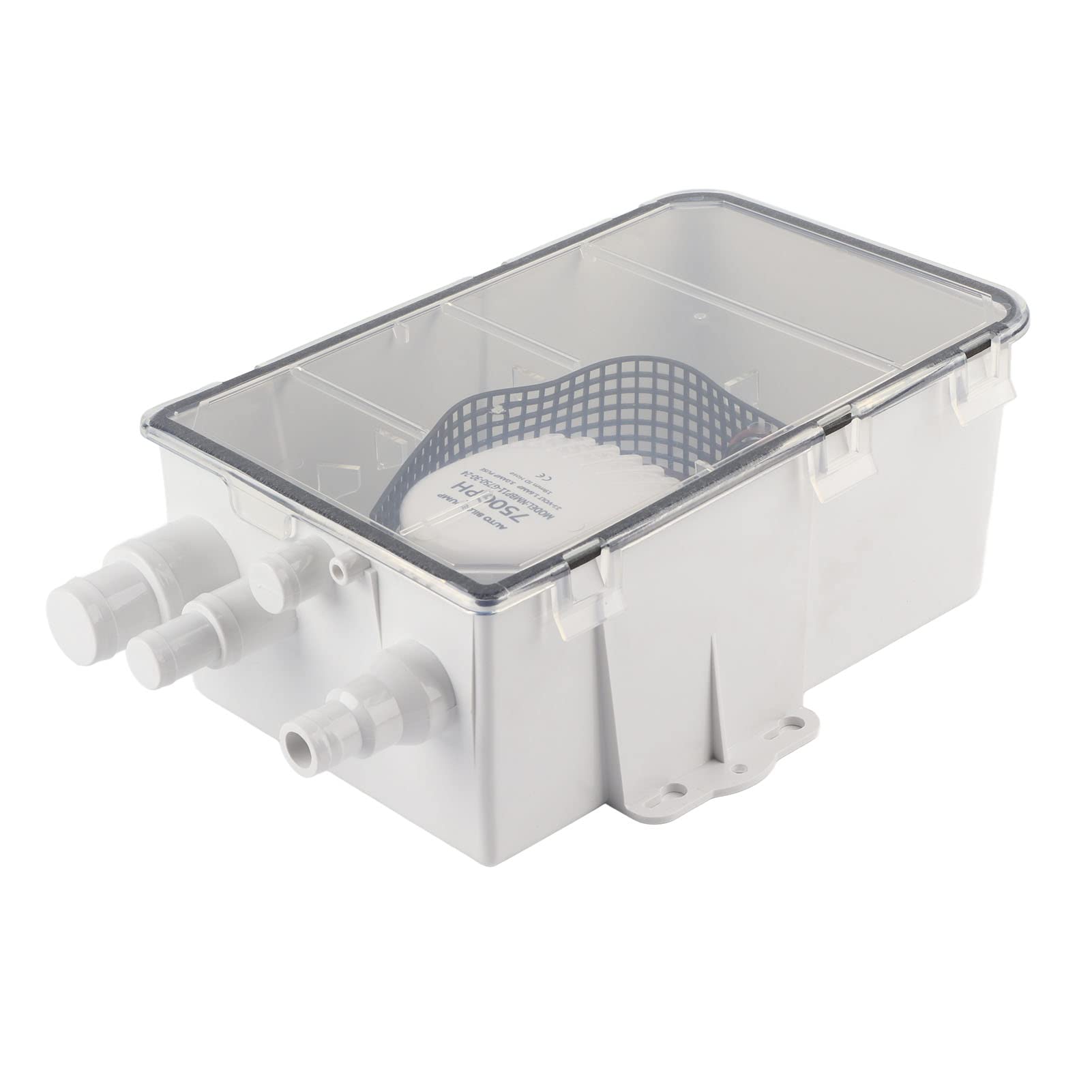 24V 750GPH Dusche Sumpf Pumpe Automatische Schalter Bilge Ablauf Box Multi Einlass Marine Boot Yacht G750-01 (24V)