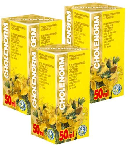 Cholenorm PhytoConcentrate Pack of 3-21 Day Course - Natural Plant Extracts - Vascular Health, Cholesterol Control