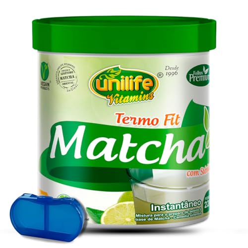 Matcha Termo Fit Unilife Chá Verde 220g + Porta Cápsulas