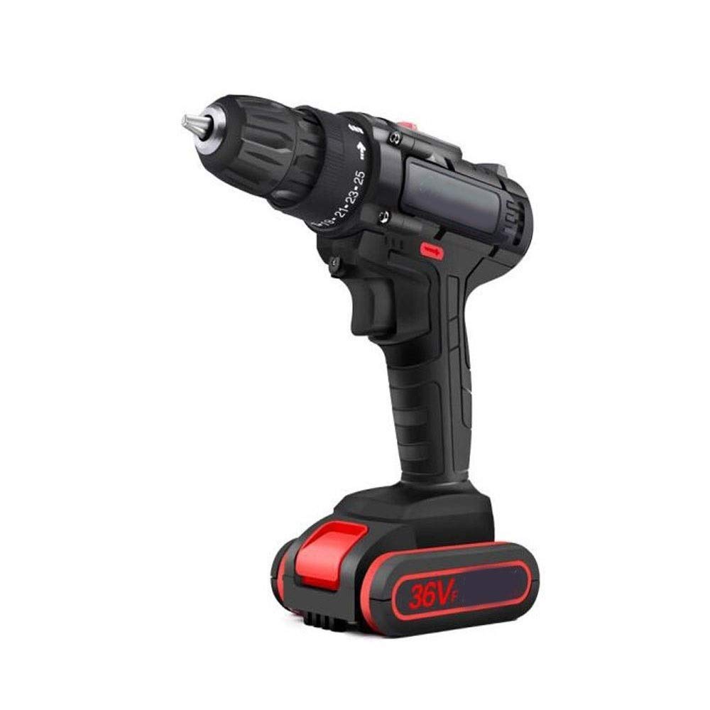 WEI-LUONG Tools Cordless Drill, 36Vf Cordless Drill, Electric Screwdriver, Multifunctional Household Drill, Power Tool Box Set (Size : 36V) Impact