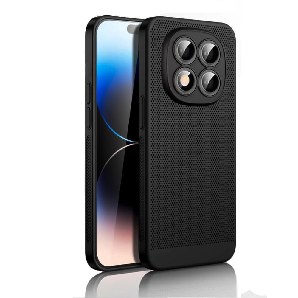 Dl3 Mobilak Case For Xiaomi Redmi Note 14 Pro 4G (Not 5G) Heat Dissipation Case with Built-in Camera Lens Protector Slim Fit Breathable Cooling Anti-Fingerprint Hard PC Back Shockproof