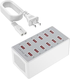 Mikinona 12 Carregador Estações De Carregamento De Celular Estação De Carregamento De Mesa Estação De Carregamento De Mesa Hub De Carregamento USB Estação De Carregamento USB Multiporta