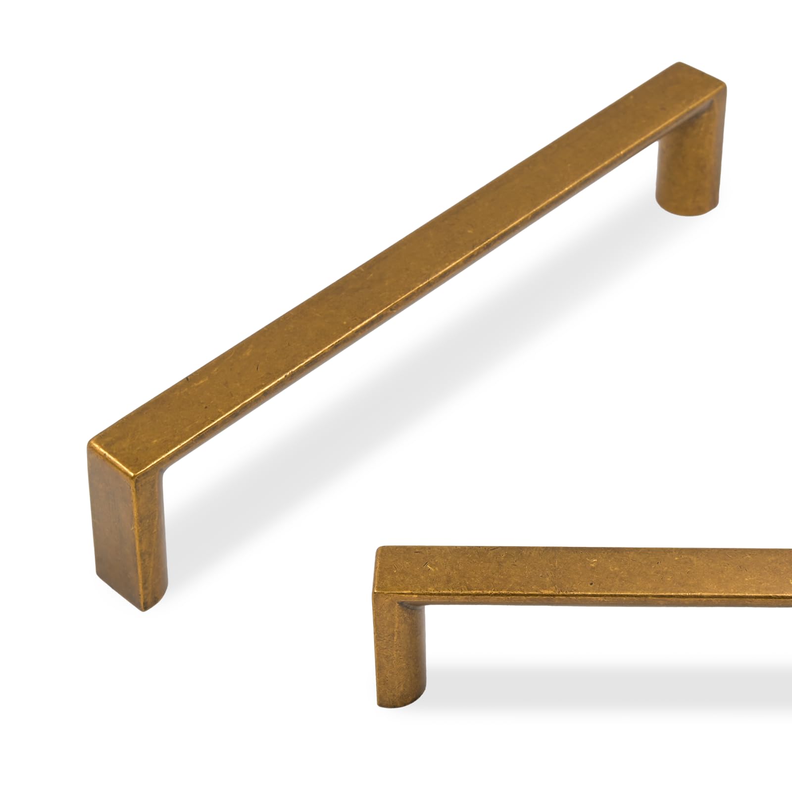 Talentedeco 10 Pack Antique Brass Cabinet Pulls 5 Inch(128mm) Kitchen Cabinet Handles Vintage Retro Cabinet Hardware for Drawer Pulls