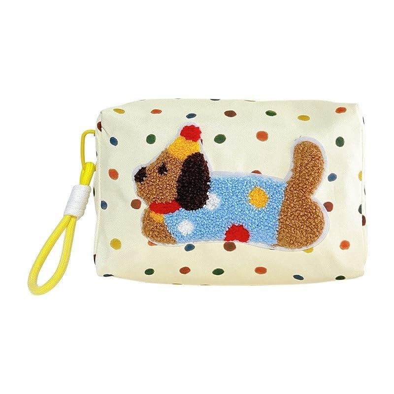 estuche para lapices Estuche for lápices de gran capacidad con diseño de perro bonito, bolsa de viaje, organizador de maquillaje con cremallera, neceser portátil for coche, casa y oficina. pequeño