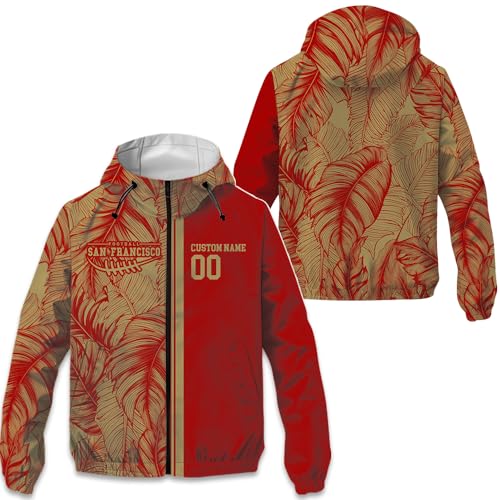 Custom Football Name Number Logo Jacket Men Youth Women Windproof Biking Hiking Windbreaker Jacket S-5XL2