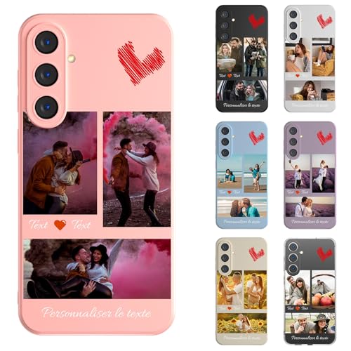 iencvao Personalized Photo Phone Case for Samsung Galaxy A25 5G,Custom Picture Your Own Collage case,Soft Colorful TPU Personalized Anti-Drop Protective Case for Birthday Xmas Friends Family